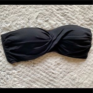 Strapless Black Swim Top With Padding